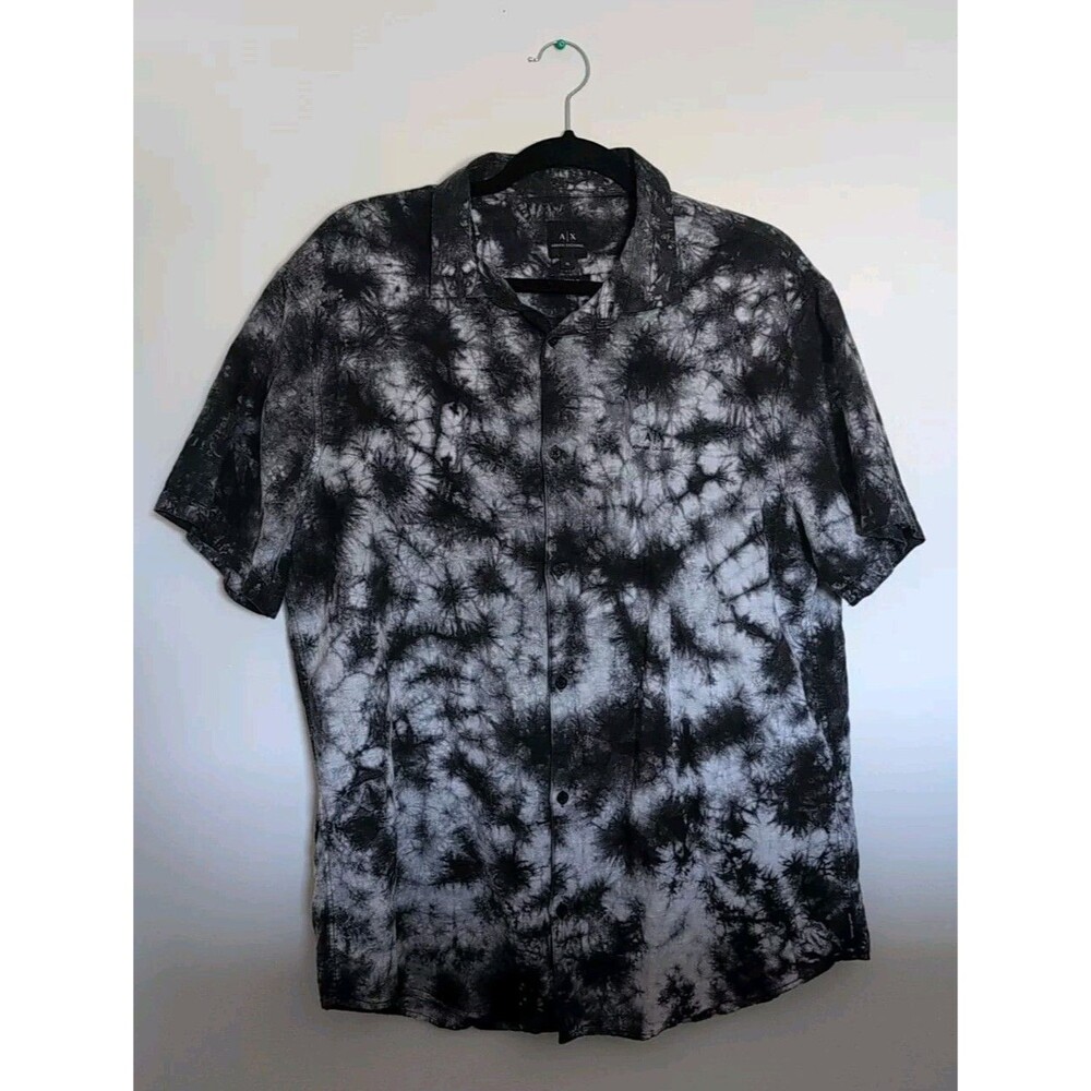ARMANI EXCHANGE - Mixed-Linen - TIE-DYE SHIRT - SIZE XL